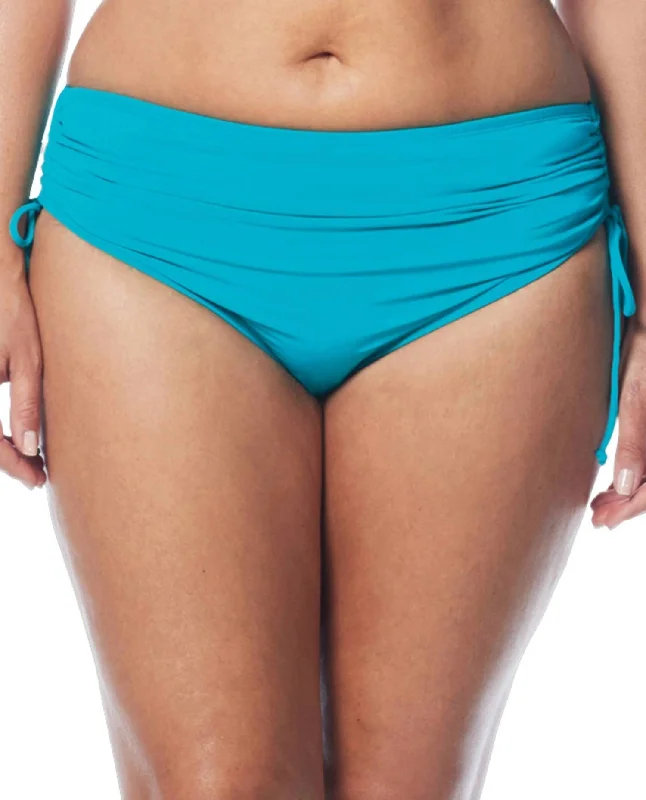 adjustable - waist women briefs for a customizable fitPlus Size Adjustable Tie Brief In Bch Pool