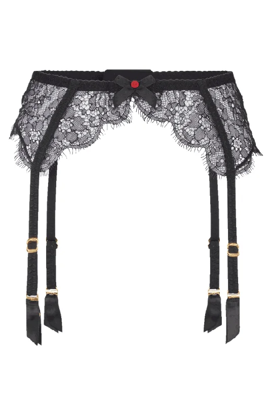 strapless women garters stylesLorna Lace Suspender - Black