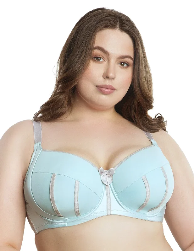 plus size convertible bras for flexibilityParfait Charlotte 6901 Seaglass Green Padded Balconette Push Up Bra