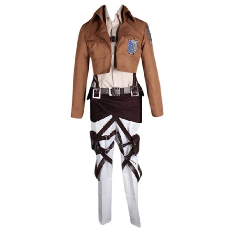 women high - quality cosplay costumesAttack on Titan Shingeki no Kyojin Sasha Blouse Recon Corps Cosplay Costume mp000995