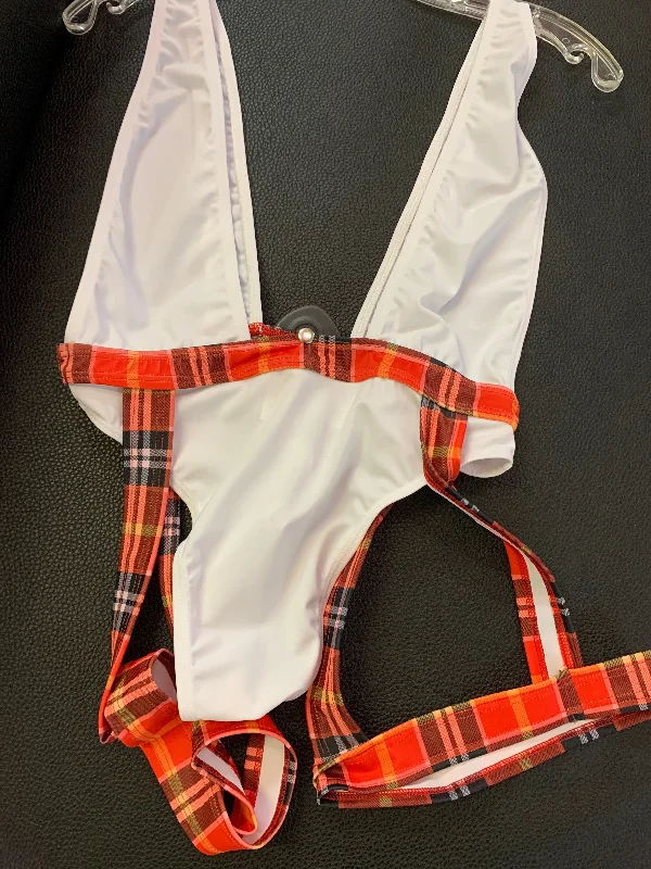 White/Plaid Garter Belt