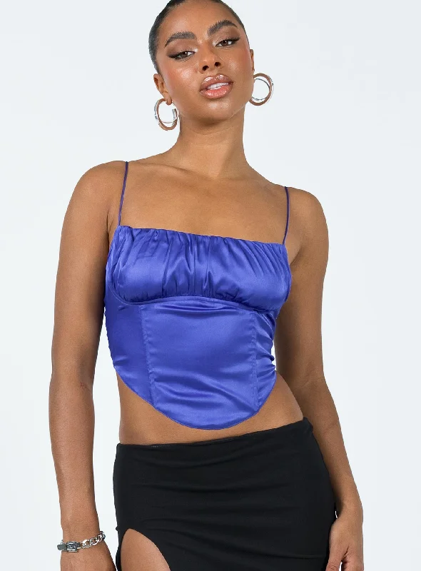 bridesmaid women bustiers and corsetsMarsala Top Blue