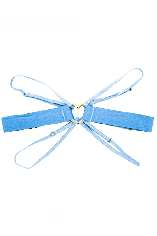 detachable women garters from lingerieSarah Mid Piece - Blue