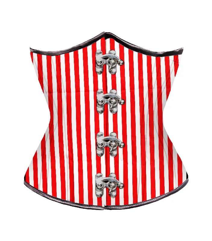 cosplay women bustiers and corsets costumesRed White Strip waist reducing  underbust corset