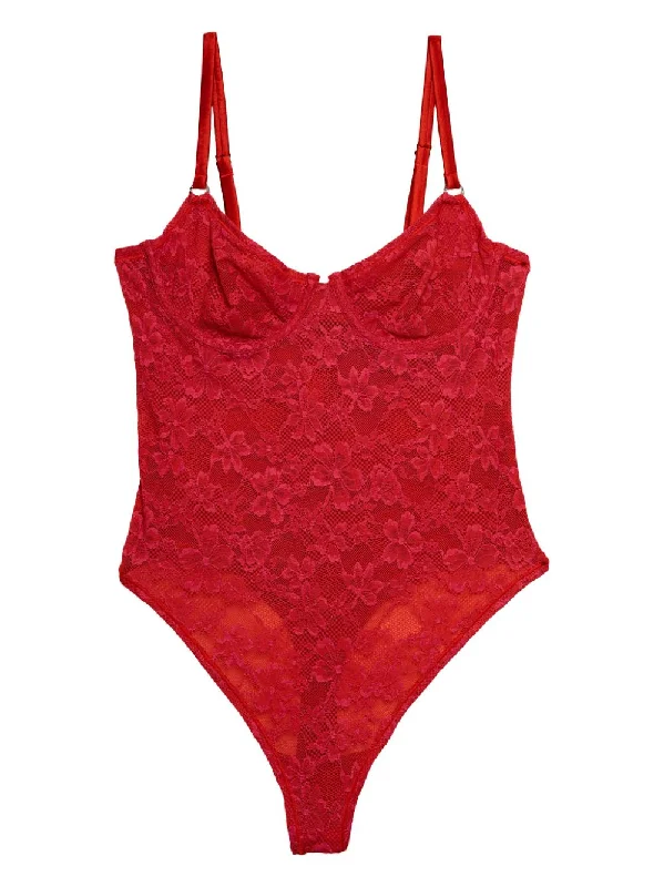 Compression Bodysuits for Post - Workout RecoveryFleur du Mal Le Stretch Lace Bodysuit