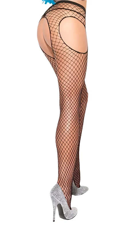 breathable panties for women with sensitive skinDelectable Diamond Net Suspender Pantyhose