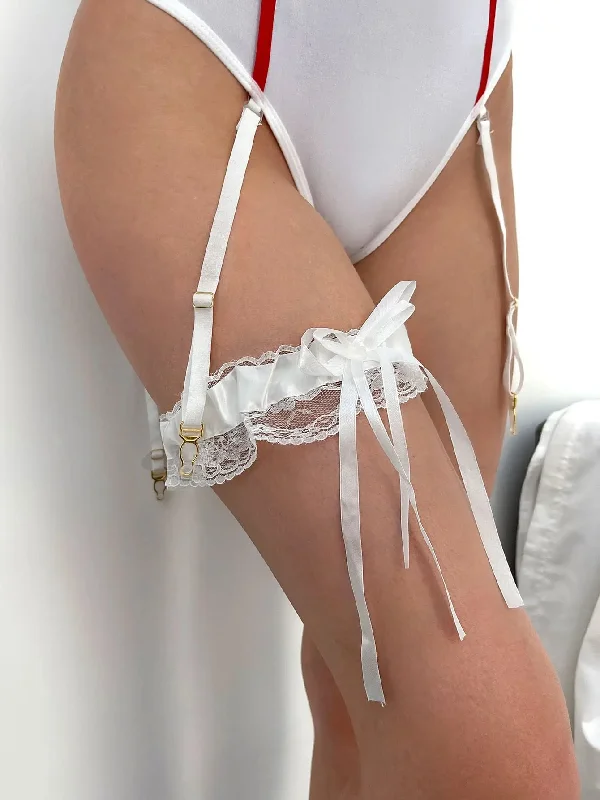 role play women sexy lingerie themesSexy Leg Ring White