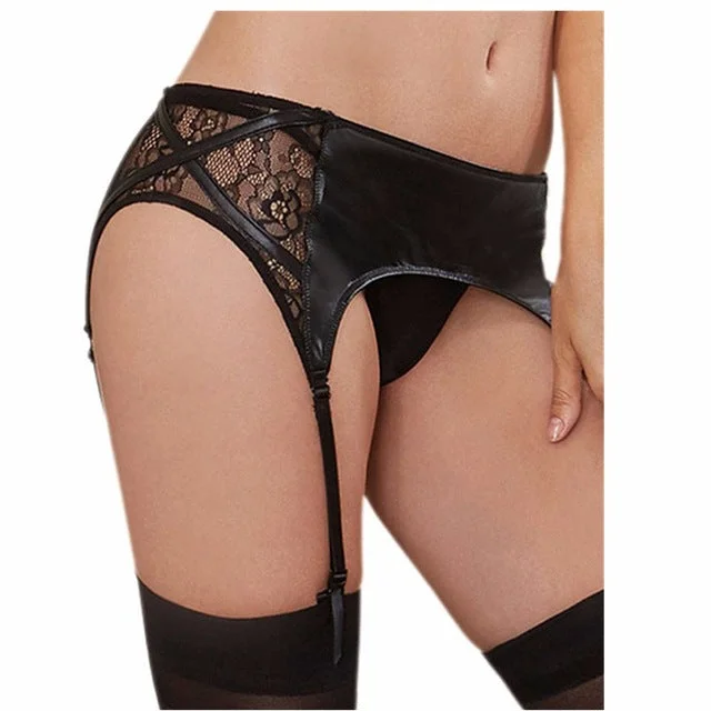 silk women garters luxurySexy Faux Leather Garter Belt Plus Size