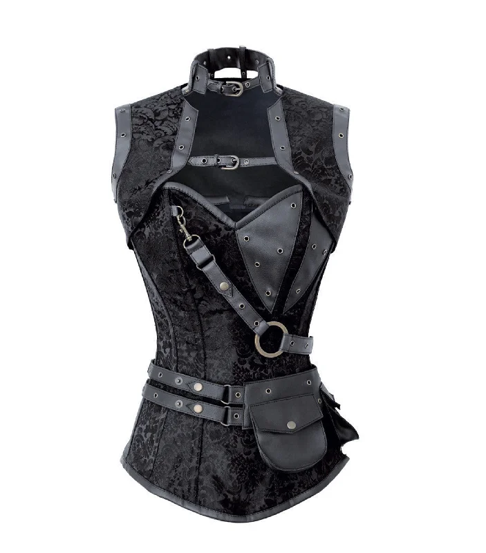 short women bustiers and corsetsBlack Brocade Overbust Corset