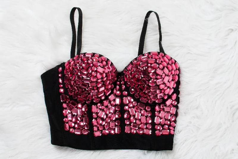 evening wear women bustiers and corsetsPink Diamond Gem Bustier