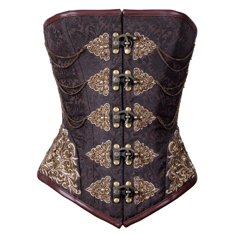 Gothic women bustiers and corsets aestheticMadhavi Steampunk Authentic Steel Boned Overbust Corset