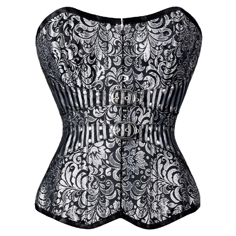 lace detailed women bustiers and corsetsMahtab Gothic Authentic Steel Boned Overbust Corset