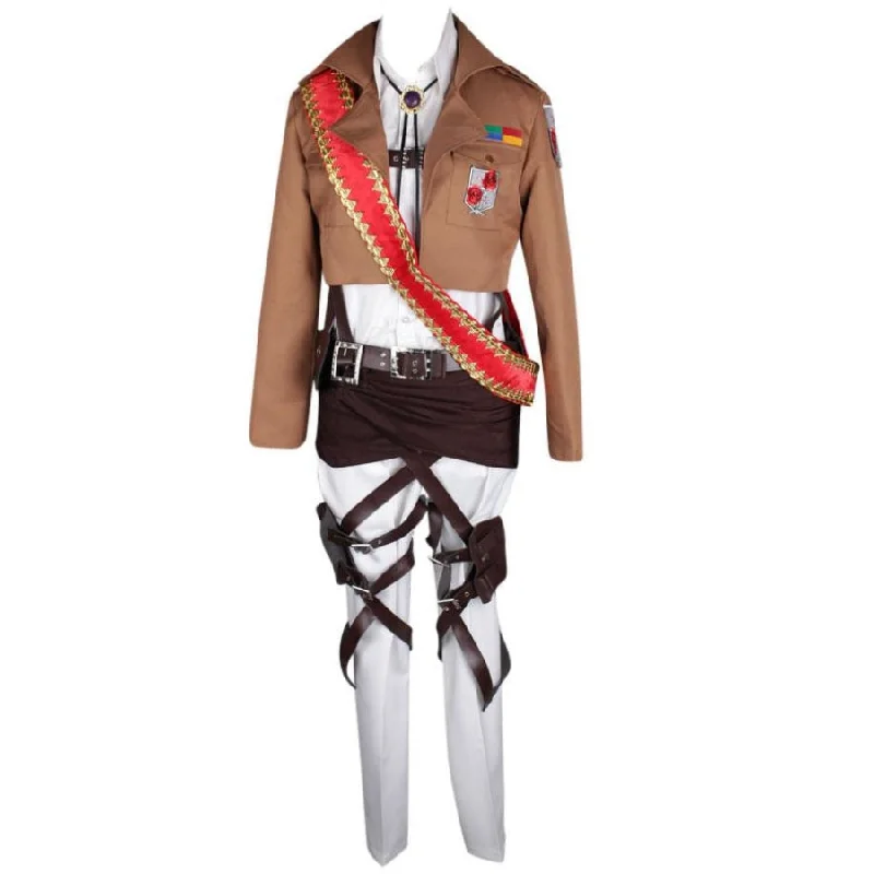 women one piece cosplay costumes crew - styleAttack on Titan Shingeki no Kyojin Stationed Corps Commander Dot Pixis Cosplay Costume mp001166