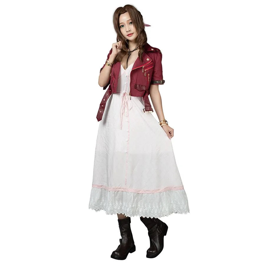 women budget - friendly cosplay costumesCrisis Core - Final Fantasy VII Aerith Gainsborough Cosplay Costume mp005508