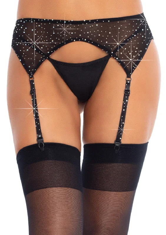 adjustable - length women gartersRhinestone Garter Belt black