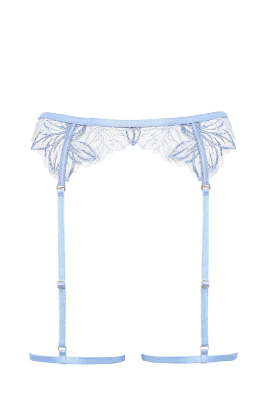 clip - on women garters convenienceLilly Thigh Harness - Hydrangea Blue/ Ice Water Blue