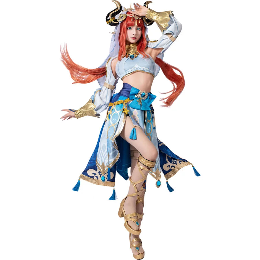 women witch cosplay costumes hat - included【READY TO SHIP】Genshin Impact Nilou Cosplay Costume C07011  AAA