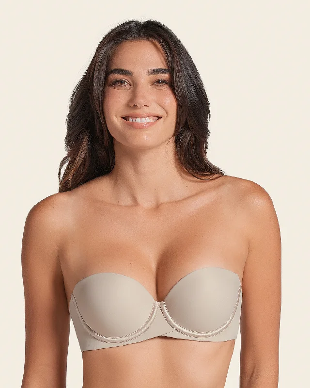 bralette with underwire for added supportDouble Push-Up Strapless Petite Bra