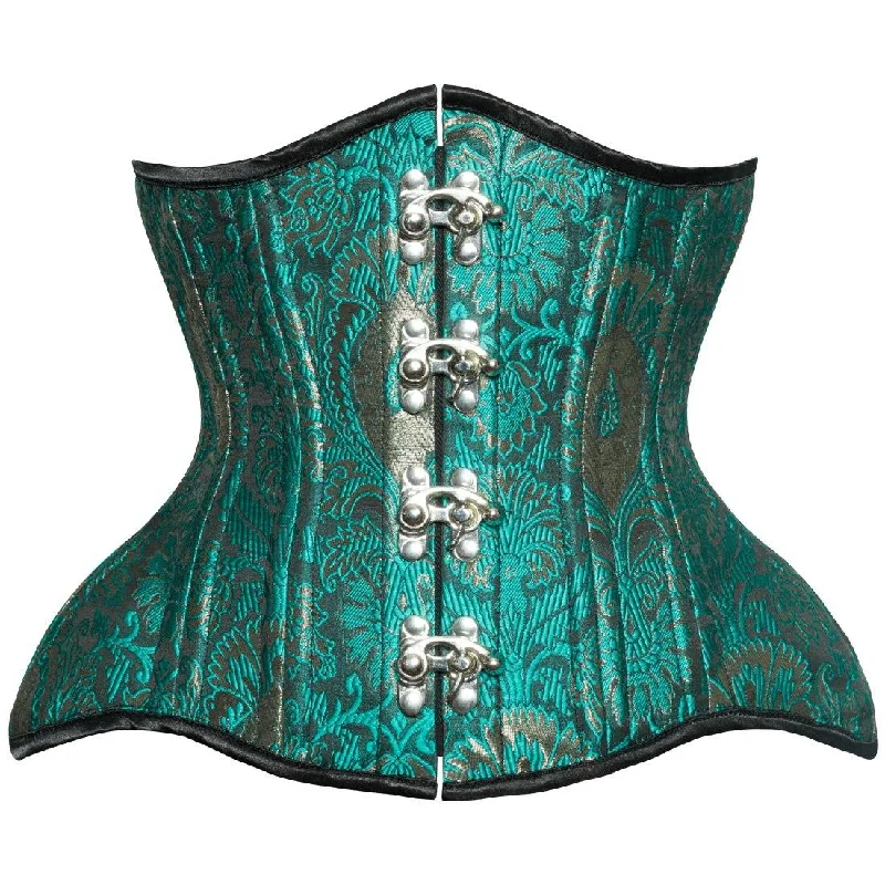 leather women bustiers and corsetsAlis Authentic Steel Boned Jacquard C-lock Underbust Waist Training Corset