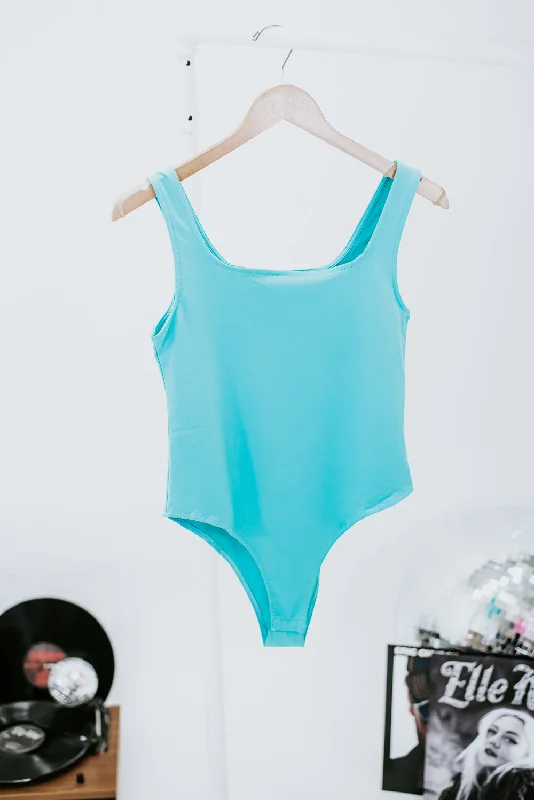 Long - Sleeve Bodysuits for Cold Weather LayeringAfterglow Basic Bodysuit, Mint Blue