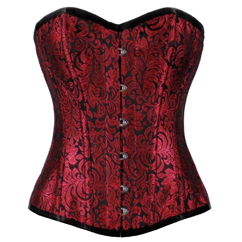 leather women bustiers and corsetsUrania Authentic Overbust Corset Black Red