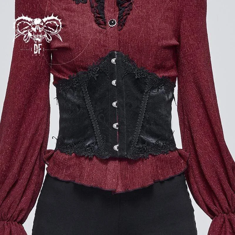 historical reenactment women bustiers and corsetsWomen's Gothic Floral Strappy Underbust Corset