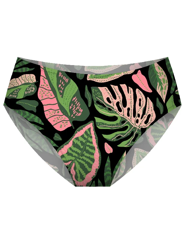 seamless bamboo - fiber women briefs for a healthy optionAiraModal™ Monstera Vibes High-Rise Brief