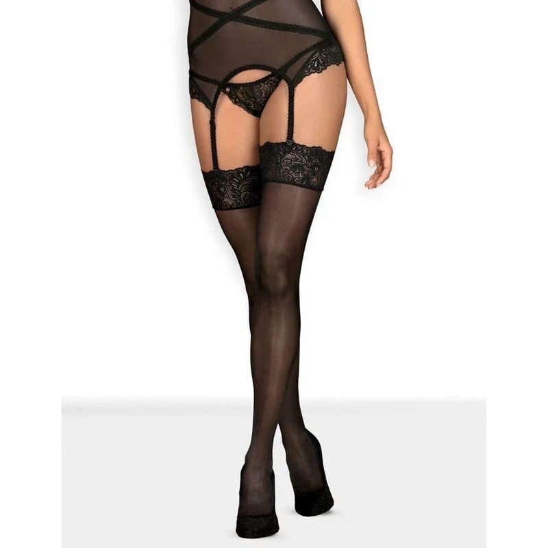 beaded women sexy lingerie designsObsessive - Bondea Stockings - Black