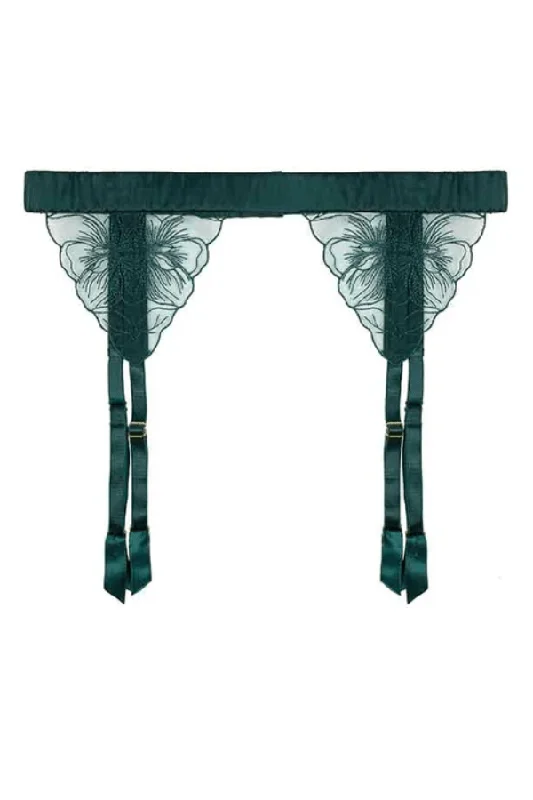 statement - making women gartersEva Suspender Belt - Green