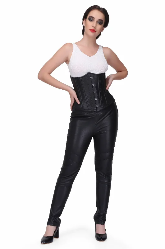 statement women bustiers and corsetsGenuine leather waist training underbust steel boned corset