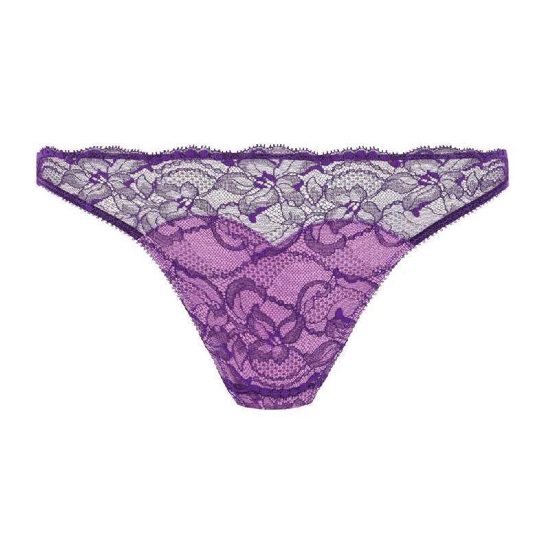 microfiber women thongs for a soft and luxurious feelNEW! Tryst Vibrant Violet Thong by Dita Von Teese