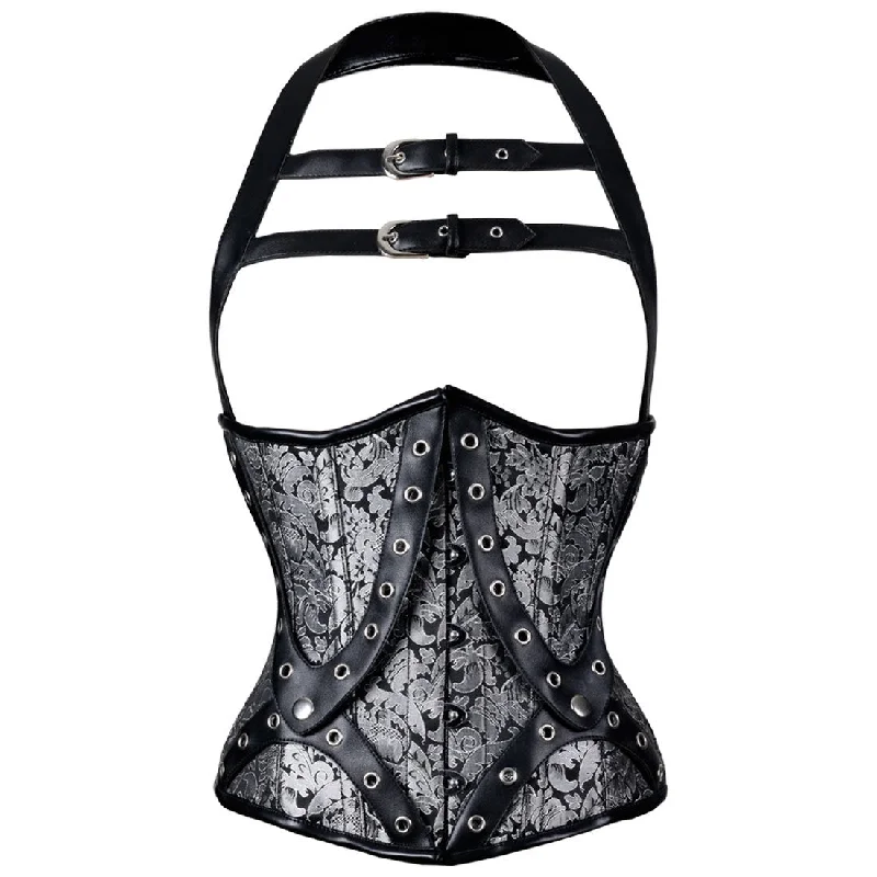 Edwardian inspired women bustiers and corsetsHyacinth Gothic Authentic Steel Boned Underbust Corset