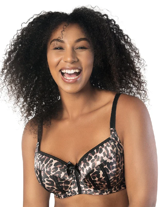 minimizer underwire bras for more controlParfait Charlotte 6901 Leopard Brown Balconette Padded Push up Bra