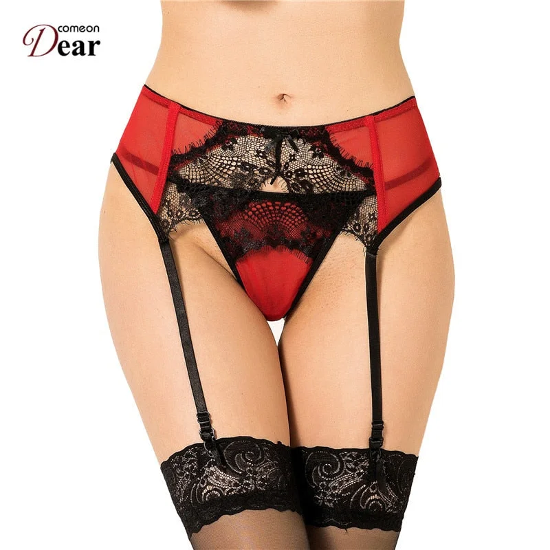 vintage style women gartersBelt Plus Size Lace Garter Belt Lingerie Stocking