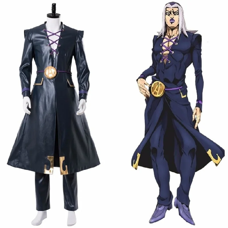 women cosplay costumes with detachable - partsJoJo's Bizarre Adventure Golden Wind Leone Abbacchio Cosplay Costume C00609