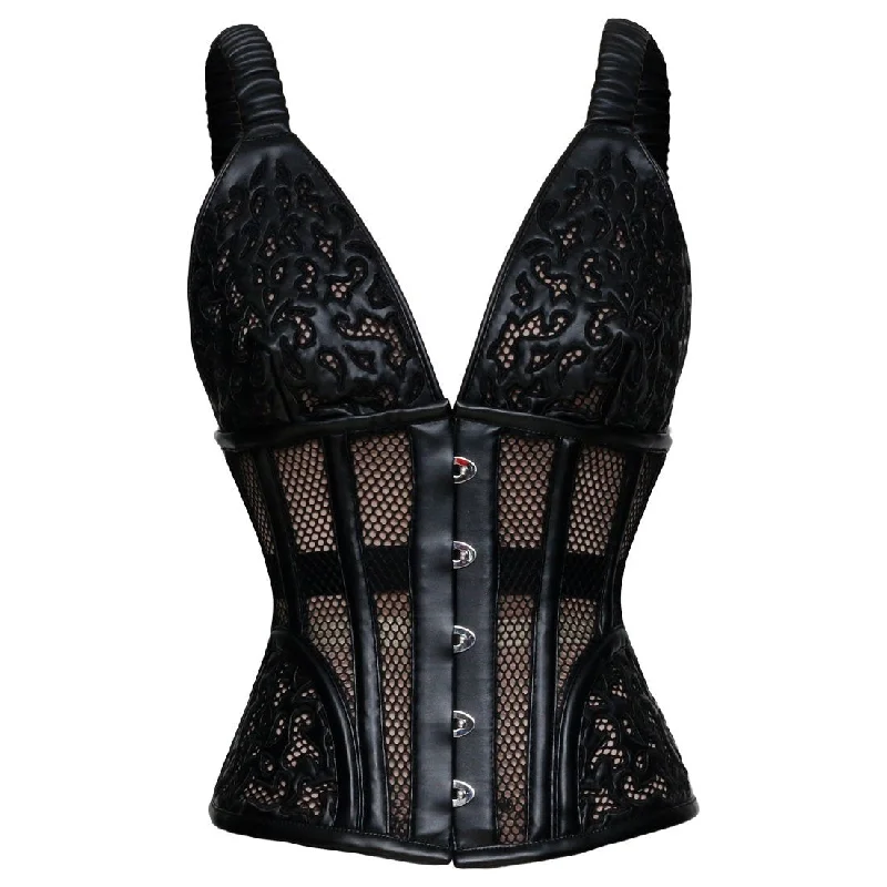 stretchy women bustiers and corsetsLakeisha Authentic Steel Boned Underbust Mesh Corset