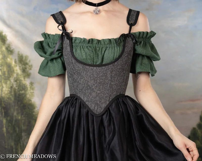 minimalist women bustiers and corsetsHandmade Black Tarot Underbust Bodice