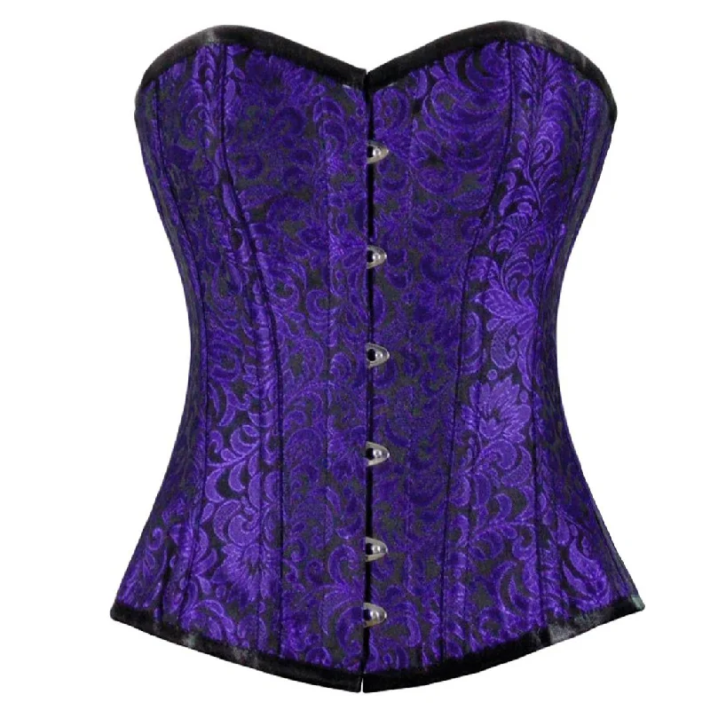 seamless women bustiers and corsets comfortUrania Authentic Overbust Corset Black Purple