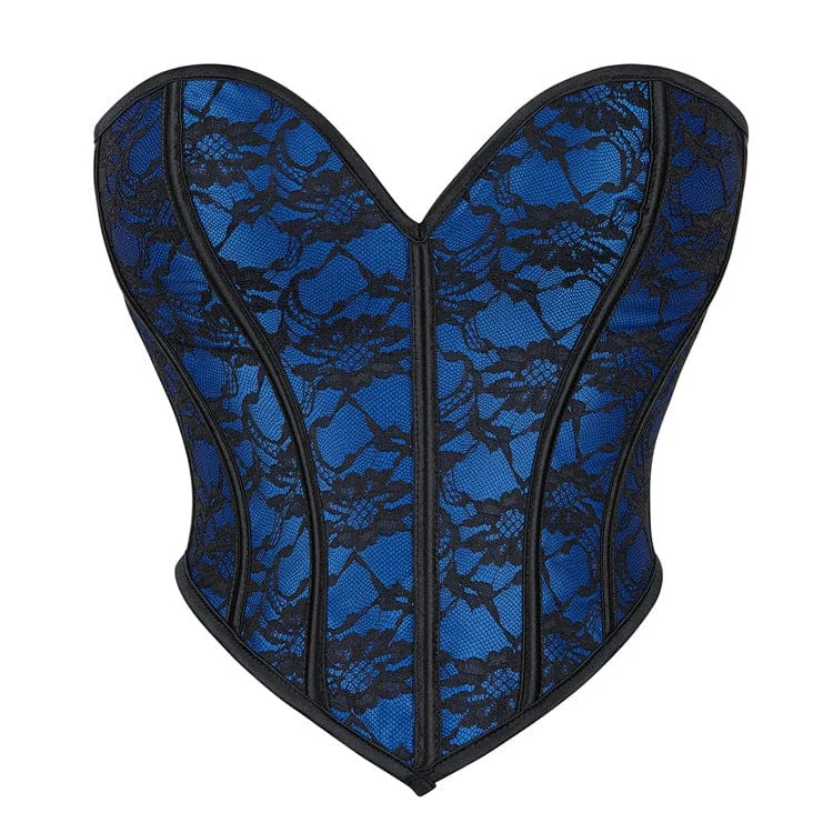 custom fit women bustiers and corsetsWomen's Gothic Flower Printed Lace-up Overbust Corset