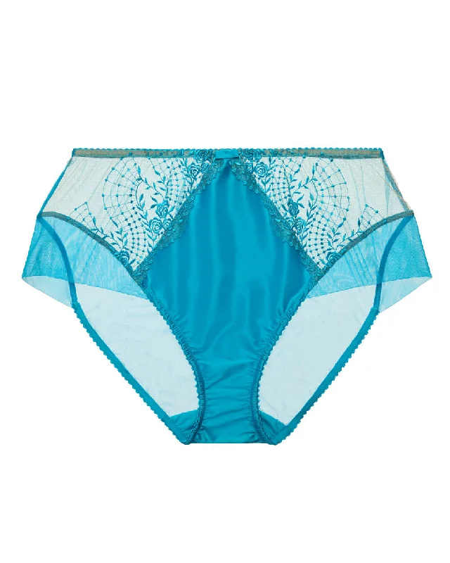 low - rise women briefs for a trendy and youthful lookJulies Roses Butterfly Blue High Waist Brief (Last chance to buy)