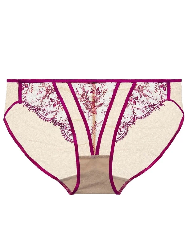 microfiber women briefs for a soft and smooth touchFemmoiselle Pomegranate Lace Briefs (XS / M / XL)