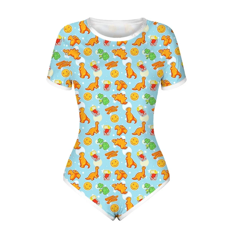 Compression Bodysuits for Post - Workout RecoveryDino Nuggie Onesie