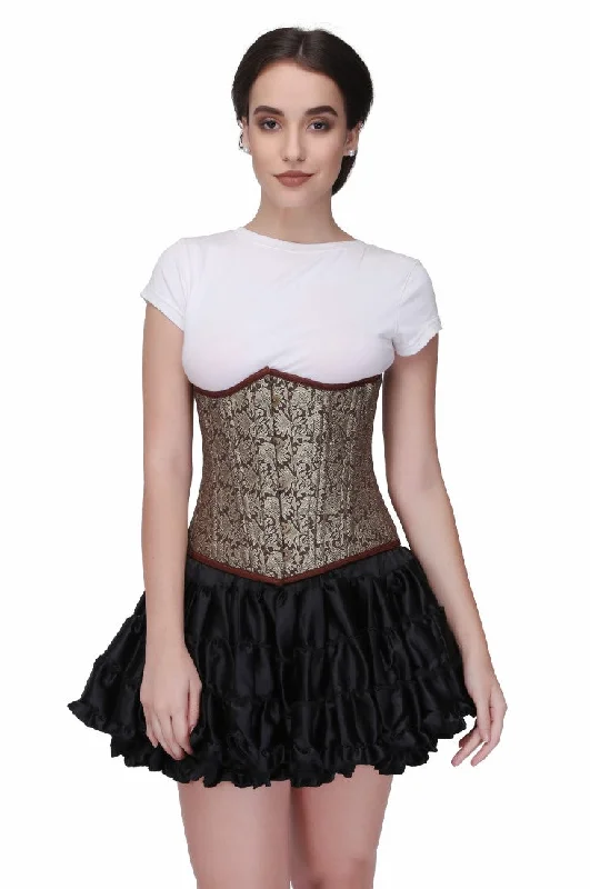 stretchy women bustiers and corsetsKeliya Golden Authentic Steel Boned Waist Reducing Underbust Corset