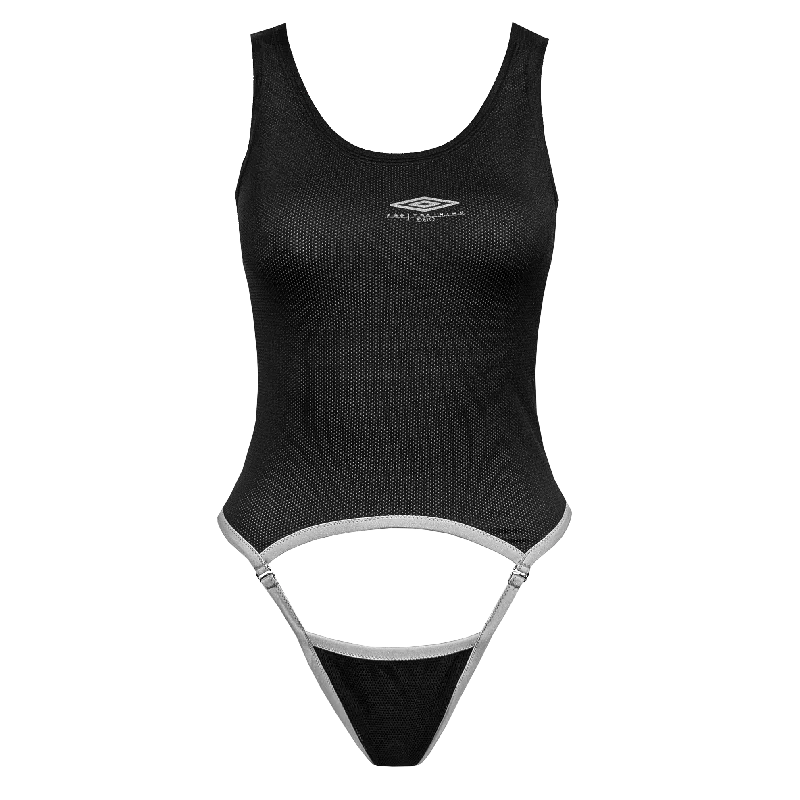 Neon Bodysuits to Stand Out at PartiesSPORT MESH BODYSUIT - BLACK/GREY - S/M