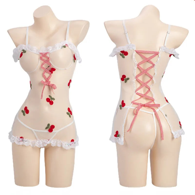 Printed Bodysuits with Floral Patterns for a Feminine VibeSheer Cherry Onesie Dress