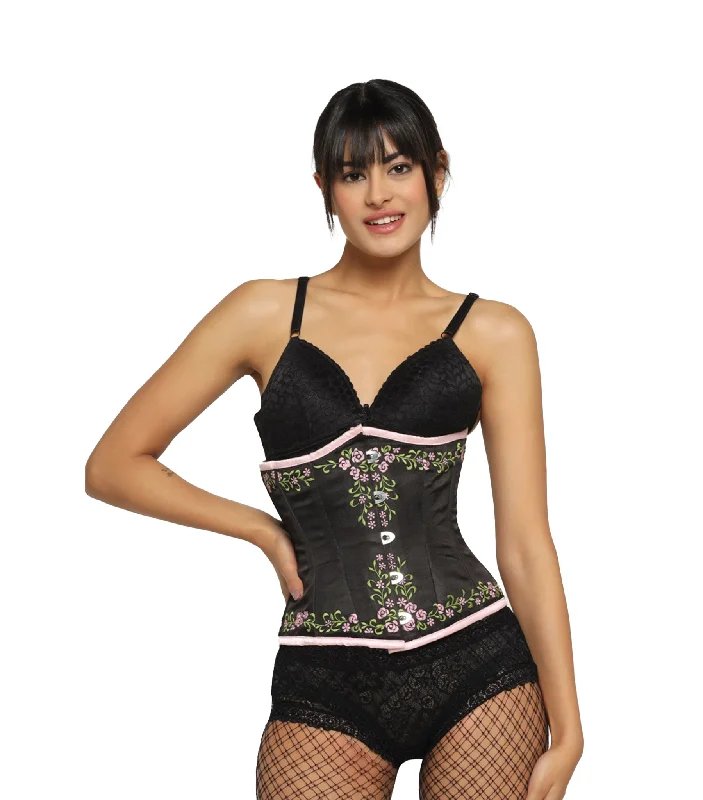 overbust women bustiers and corsetsFlower Embroidered waist reducing  underbust corset