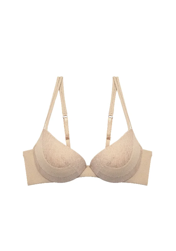 lace bras for a romantic lookSoho Weekends Padded Push Up Bra in Beige