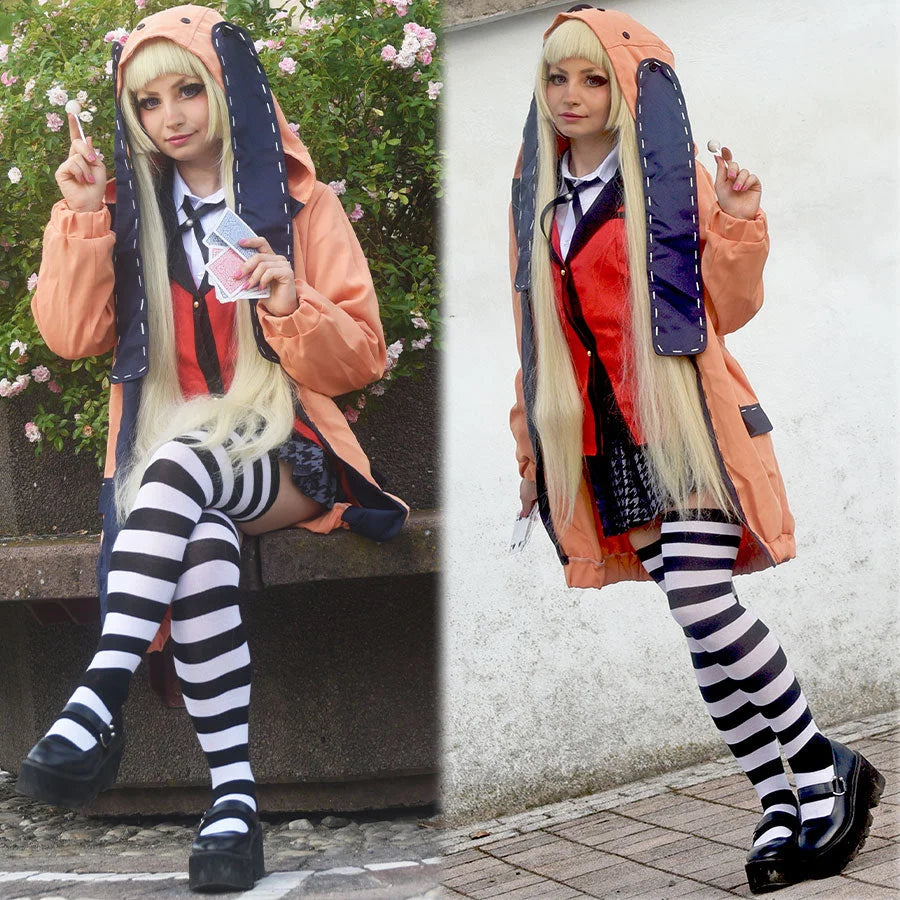 women petite cosplay costumes proper - fitAnime Kakegurui Yomotsuki Runa Cosplay Costume Full Set Outfit mp005708