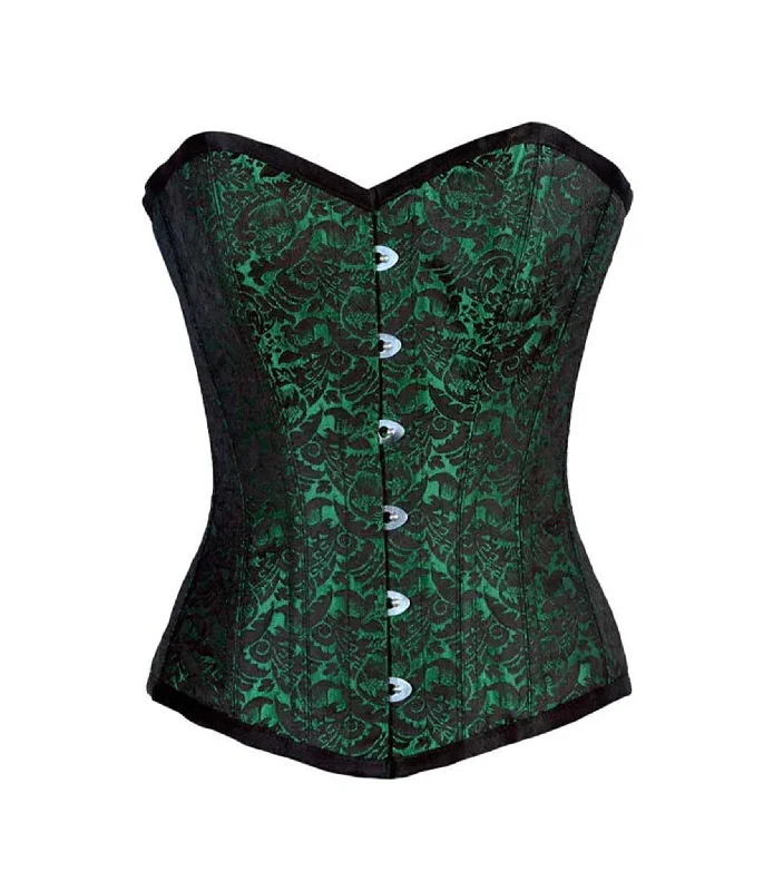 overbust women bustiers and corsetsGreen Brocade Authentic Overbust Corset