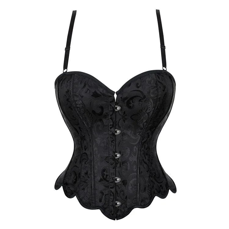 evening wear women bustiers and corsetsWomen's Gothic Lace-up Branded Waved Hem Overbust Corsets